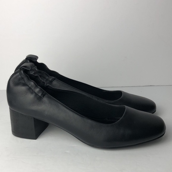 Kelsi Dagger Lott Black Leather Low Heels 9 - Picture 5 of 11